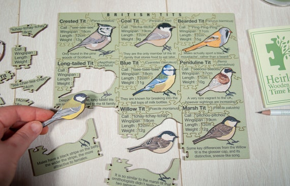 British Tits Wooden Jigsaw Puzzle - Heirloom Puzzles
