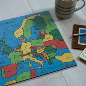 Countries of Europe Jigsaw Puzzle Heirloom Puzzles Wooden Jigsaw Puzzle image 6