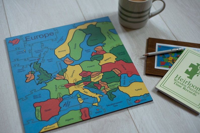 Countries of Europe Jigsaw Puzzle Heirloom Puzzles Wooden Jigsaw Puzzle image 6