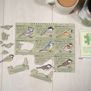 British Tits Wooden Jigsaw Puzzle - Heirloom Puzzles image 6