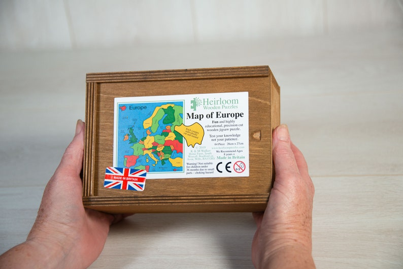Countries of Europe Jigsaw Puzzle Heirloom Puzzles Wooden Jigsaw Puzzle image 4