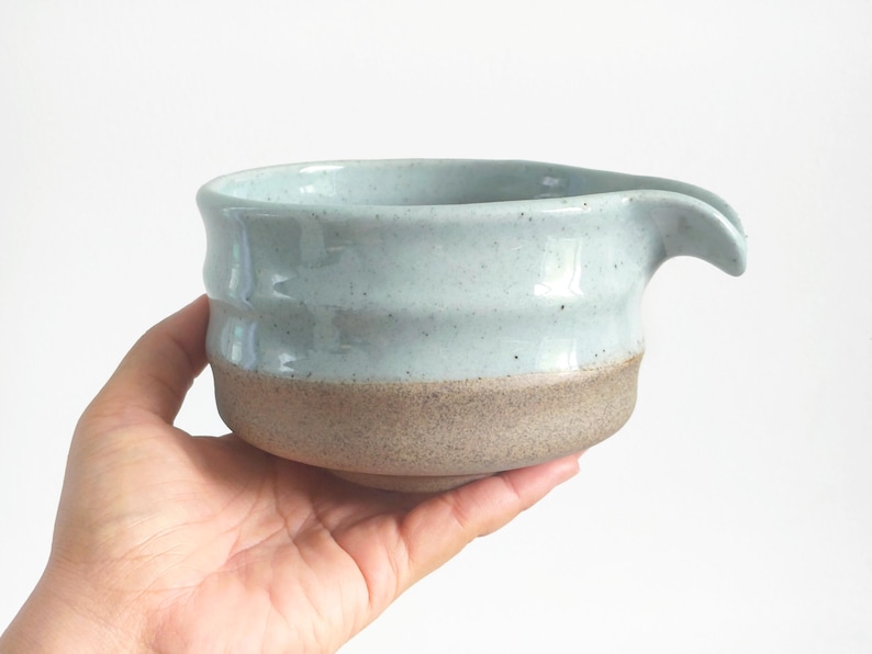 16.9oz, 500ml, Chawan, Matcha Cup, Matcha Bowl, Whisk Holder, Handmade Tea Cup and Whisk Holder | New Thai image 4