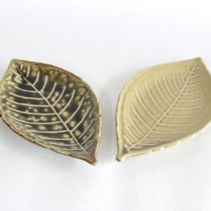 Pair of Plates, 6", Japanese Plate, Small Plate, Pair of Ceramic Plate, Side Dish, Leave Shape