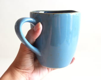 14.5oz, 430ml, Mug, Mug with Handle, Handmade Ceramic Mug, Ceramic Mug, Coffee Cup, Coffee Mug, Blue and Speckled