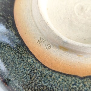 Flat Bowl, 4, 11.2oz, 330ml, Japanese Bowl, Ceramic Bowl, Antique Bowl, Handmade Bowl, Green image 5
