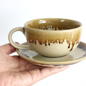 7.4oz 220ml Latte Cup Coffee Cup With Saucer Tea Cup With 