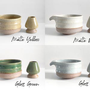 16.9oz, 500ml, Chawan, Matcha Cup, Matcha Bowl, Whisk Holder, Handmade Tea Cup and Whisk Holder | New Thai image 10
