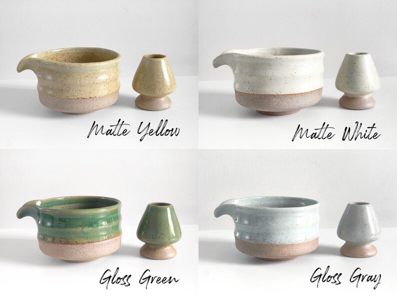16.9oz, 500ml, Chawan, Matcha Cup, Matcha Bowl, Whisk Holder, Handmade Tea Cup and Whisk Holder | New Thai image 10