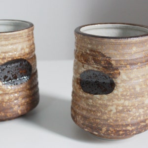 9.5oz, 280ml, Yunomi, Japanese Tea Cup, Ceramic Tea Cup, Japanese Handmade Tea Cup, Brown with Texture