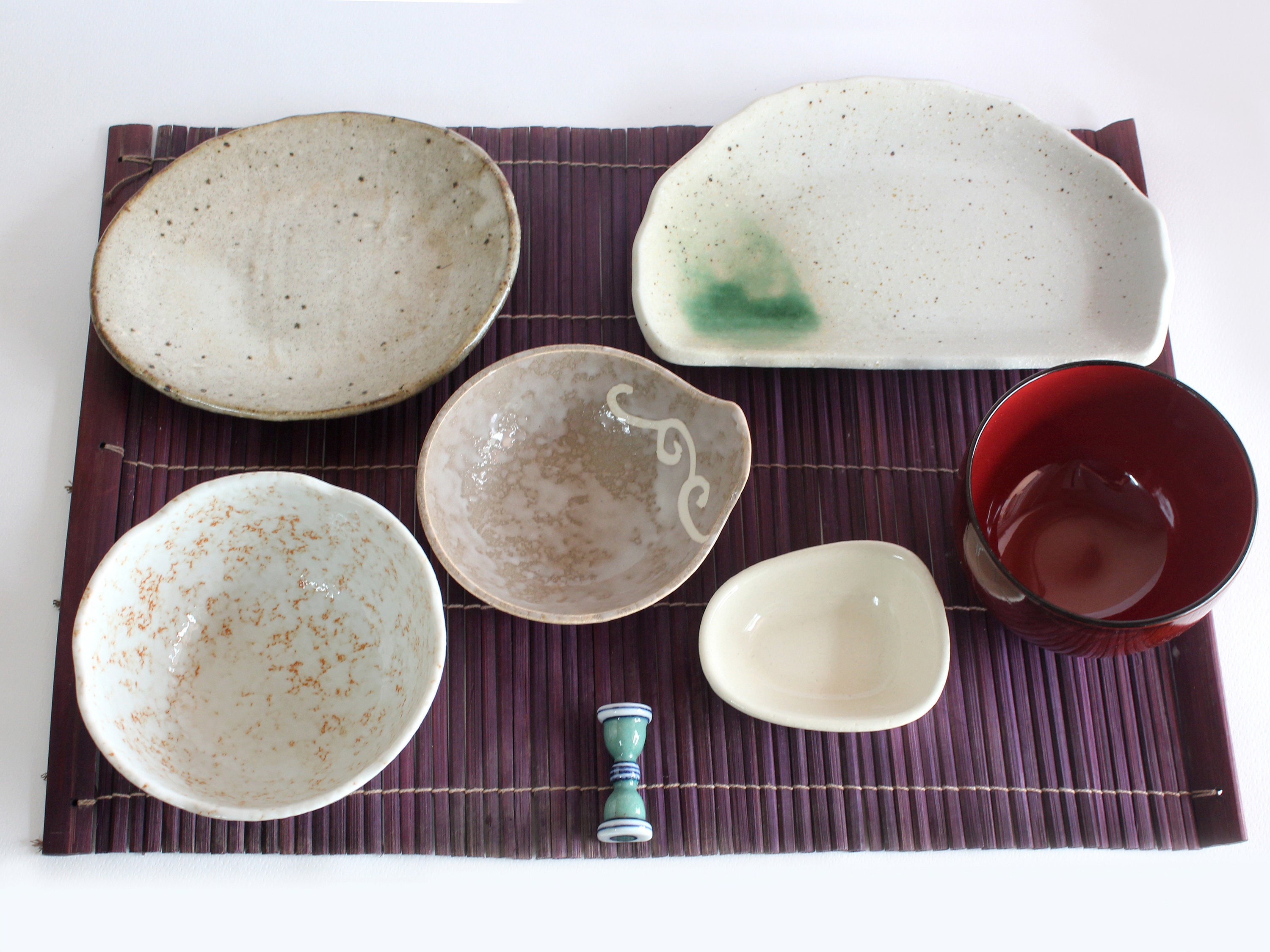 7 PCS Set of Japanese Tableware 7 pieces Japanese Etsy