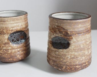 島岡達三作「益子湯呑」一対 - Etsy 日本
