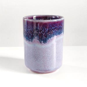 Duty included for US | 4.9oz, 145ml, Tea Cup, Ceramic Tea Cup, Small mug, Handamde Tea Cup, Purple | New Handmade Thai Artisanal Pieces