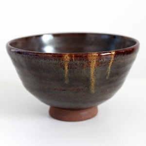 13.2oz, 390ml, Chawan, Japanese Tea Cup, Japanese Bowl, Rice Bowl, Soup Bowl, Cup, Bowl, Black Brown