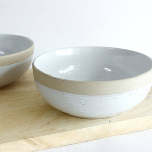 Bowl, 6", Ceramic Bowl, Handmade Ceramic Bowl, Solid White,