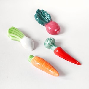 Duty included for US | Chopstick Rest, Vegetables Design, Ceramic Chopstick Rest