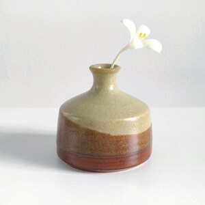 Duty included for US | 2.9&quot;, Mini Vase, Ceramic Vase, Japanese Vase, Brown and Beige
