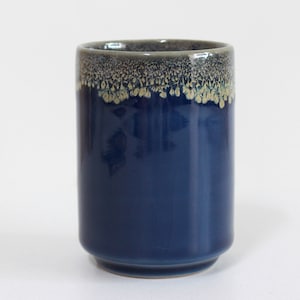Duty included for US | 10.8oz, 320ml, Mug no Handle, Navy, Tall mug, Ceramic Mug, Handamde Mug