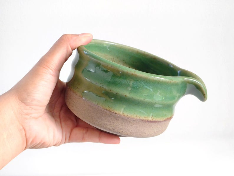 16.9oz, 500ml, Chawan, Matcha Cup, Matcha Bowl, Whisk Holder, Handmade Tea Cup and Whisk Holder | New Thai image 5