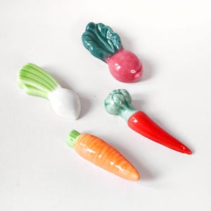 Ceramic Chopstick Rest, Vegetable Design
