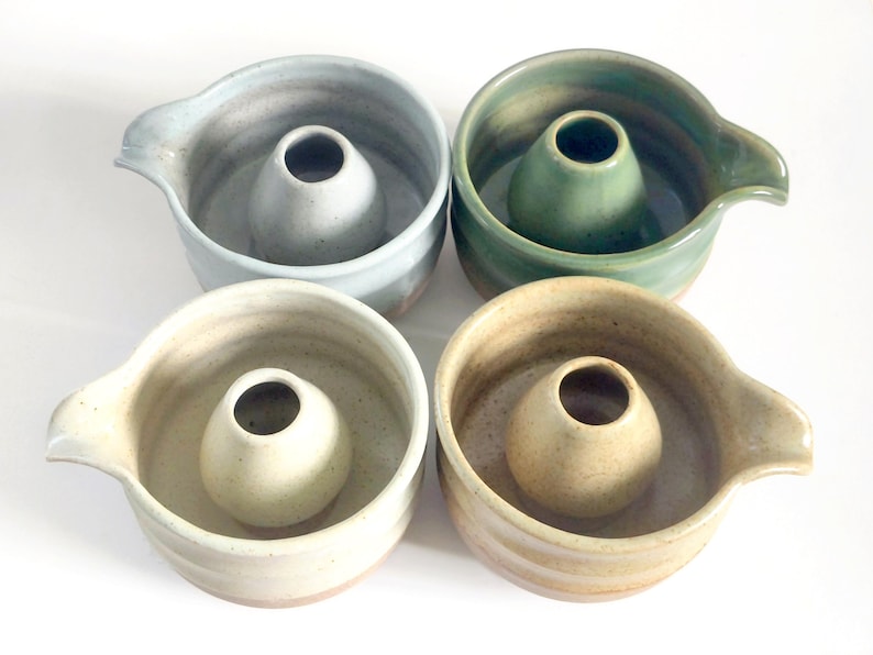 16.9oz, 500ml, Chawan, Matcha Cup, Matcha Bowl, Whisk Holder, Handmade Tea Cup and Whisk Holder | New Thai image 2