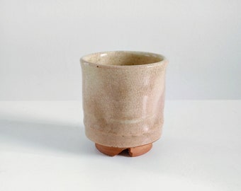 4.1oz, 140ml, Yunomi, Small Yunomi, Japanese Tea Cup, Ceramic Tea Cup, Japanese Handmade Tea Cup, Light Brown