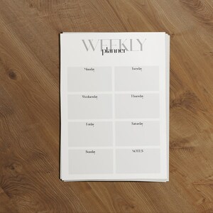 Simple Weekly Planner - Printable PDF - Minimalist To-Do List & Weekly Organizer