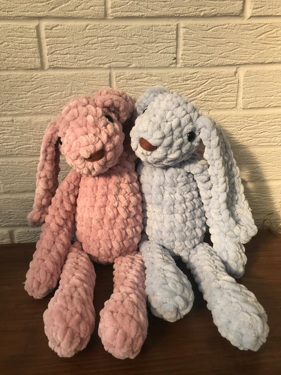 Cuddly Crochet Chenille Bunny - Etsy