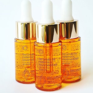 Natural face serum with rose and honeysuckle//For dry, sensitive skin, gemmo-cosmetic, moisturizer, natural
