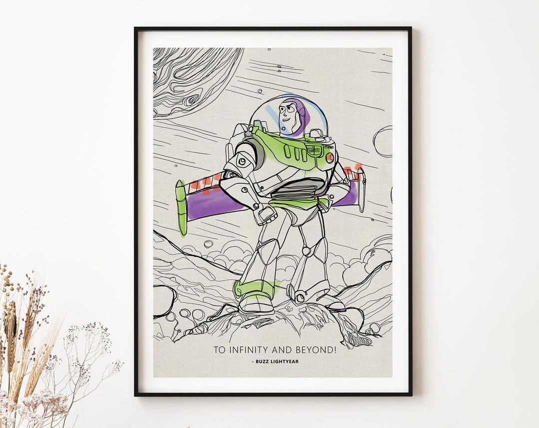 Space Ranger Toy Minimalist Poster | Adventure Quote Print | Kids ...