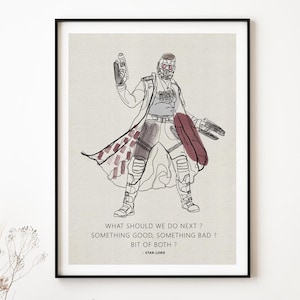 Science fiction Minimalist Stars Prince superhero - Abstract art - Line art- Illustrated Poster Gift