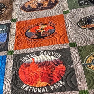 Estilo de colcha de camiseta tradicional - apenas depósito de 16 blocos