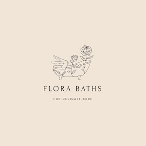 Premade Logo, Woman Logo, Beauty Salon Logo, Bath Logo, Hand Logos, Floral Logo, Spa Logo, Boutique Logo, Hair Salon Logo, Flower Logo,