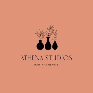 Vorgefertigtes Logo, Schönheitssalon Logo, Blumenlogo, Frauengesicht-Logo, Boutique-Logo, Friseursalon-Logo, Göttin-Logo, Griechisches Logo, Retro-Logo, Frauenlogo