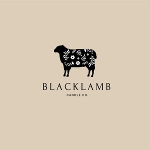 Premade Logo, Stamp logo, Farm Logo, Organic, Minimalist Logo, Sheep Logo, Lamb Logo, Hand drawn logo, Vintage Logo, Barn Animals, Wool Logo