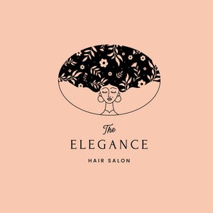 Premade Logo,Beauty Salon Logo, Vintage Logo, Floral Logo, Flower Logo, Woman Face Logo,Boutique Logo, Salon Logo, Hair Logo, Woman Log