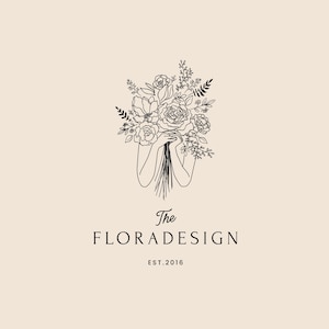 Premade Logo, Woman Logo, Beauty Salon Logo, Hands Logo, Floral Logo, Woman Face Logo, Boutique Logo, Hair Salon Logo, Flower Bouquet Logo