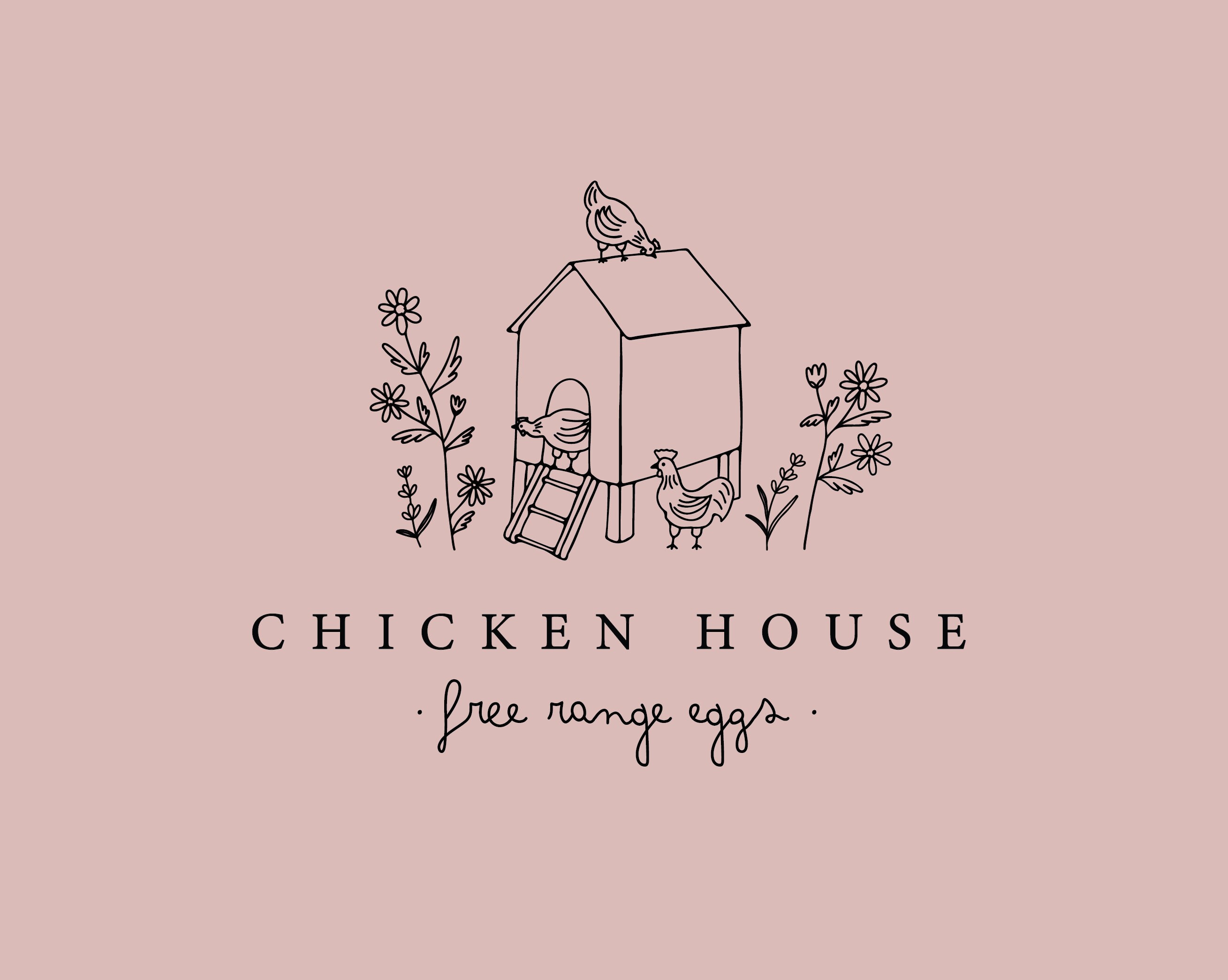 Premade Logo Chicken Coop Logo Floral Logo Farm Logo Etsy UK