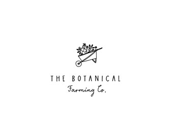 Logotipo prediseñado, logotipo de casa, logotipo de granja, logotipo orgánico, logotipo de carretilla, logotipo de flor, logotipo de granja, logotipo de botas de agua, logotipo de granero, logotipo floral