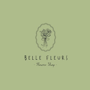 Premade Logo Design, Floral Logo, Botanical Logo, Foliage Logo, Wedding Logo,Floral Logo, Leaf Logo, Minimal Logo, Blog Logo, Script Logo