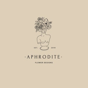 Logo Premade, Logo Dea, Logo Salone di Bellezza, Logo Greco, Logo Afrodite, Logo Volto Donna, Logo Boutique, Logo Parrucchiere, Logo Donna, Bellezza