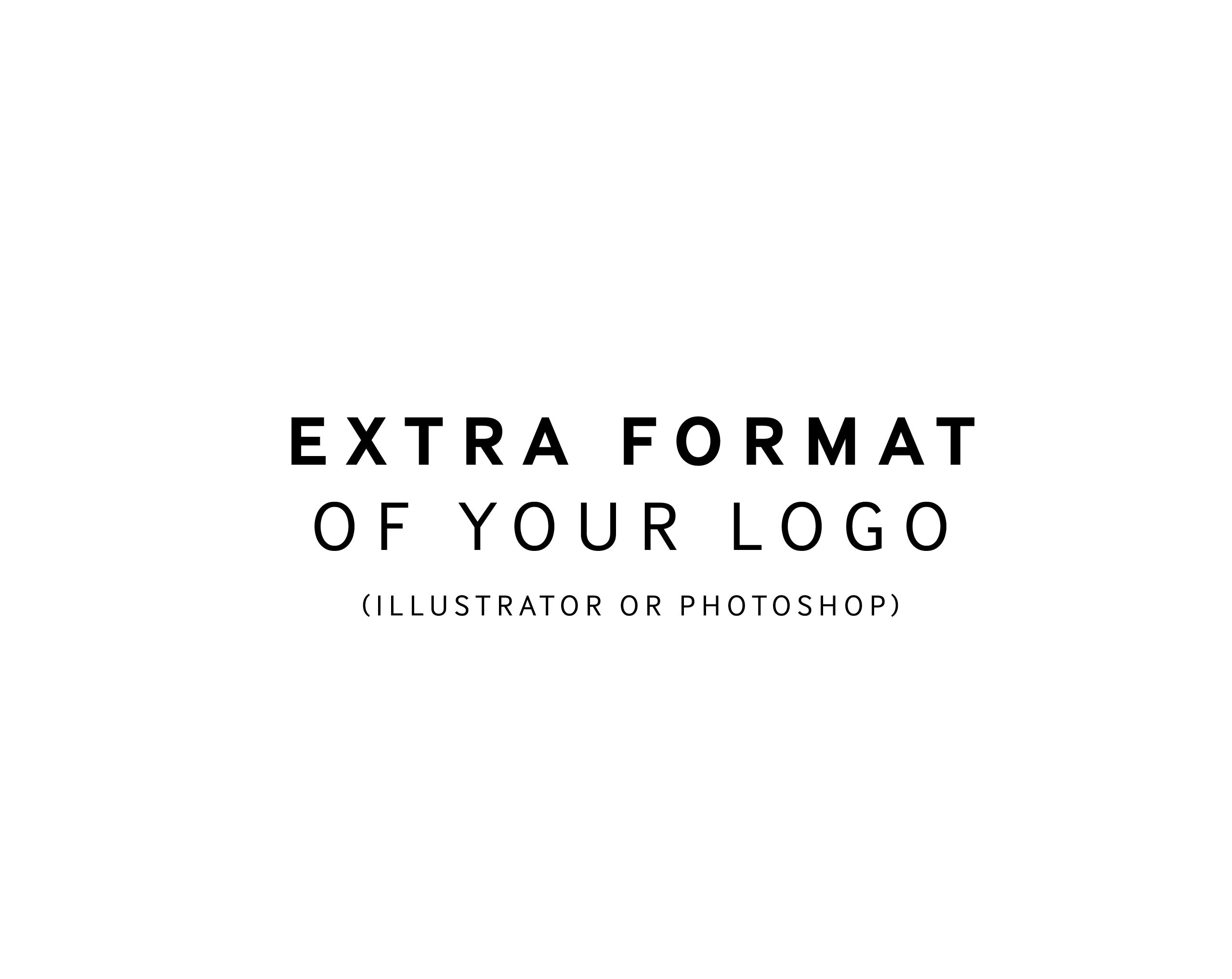 Archivo Adobe Illustrator o PSD de Photoshop. Agregar a cualquiera de mis logotipos.
