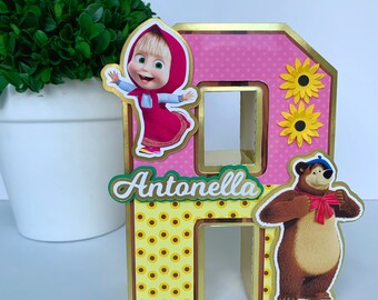 Masha Bear Banner Etsy Masha Bear Banner Etsy