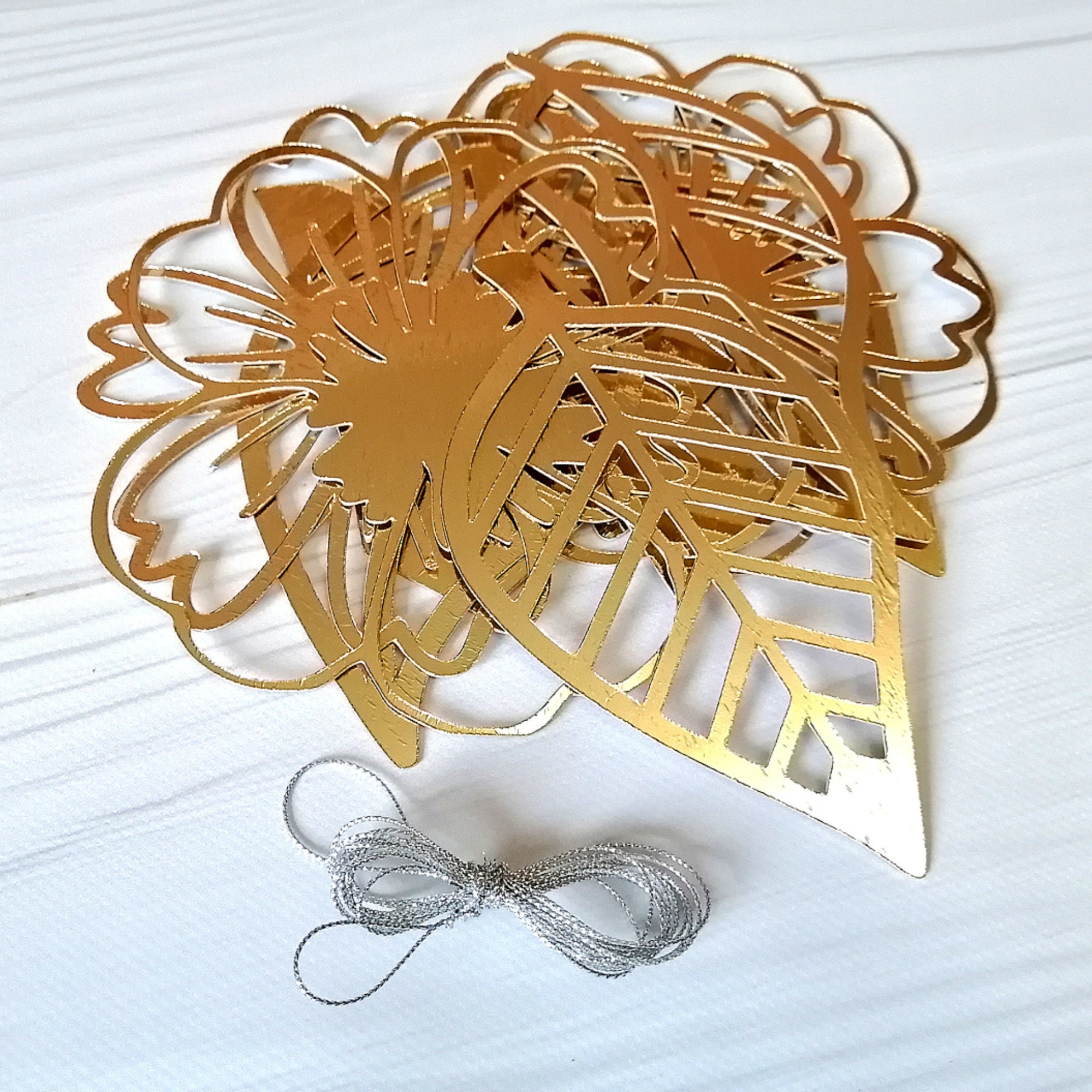 Floral garland Flower banner Gold bunting Wedding Etsy