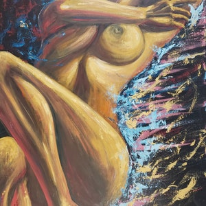 NAKED WOMAN,  Original Acrylic Painting