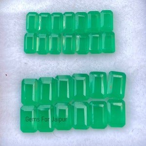 11 Cts Green Columbian Emerald Loose Gemstone, 6X4 MM Octagon Shape, Top Quality Faceted Emerald, Ring Size Jewelry Gemstone, 10 Pieces Lot