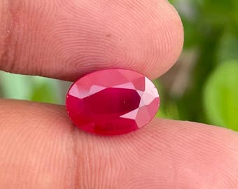 Pigeon Blood Red Ruby Loose Gemstone, 5.90 Carats, 12.3X8.5X5.5 mm Natural Burma Ruby , Heated Oval Cut Ruby, Rare Red Ruby Jewelry Gemstone