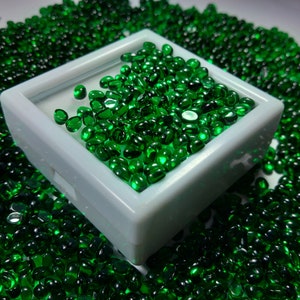 250 Piece Green Hydro Loose Gemstone High Polished 3X4 MM Oval Shape Cabochon All Size Available