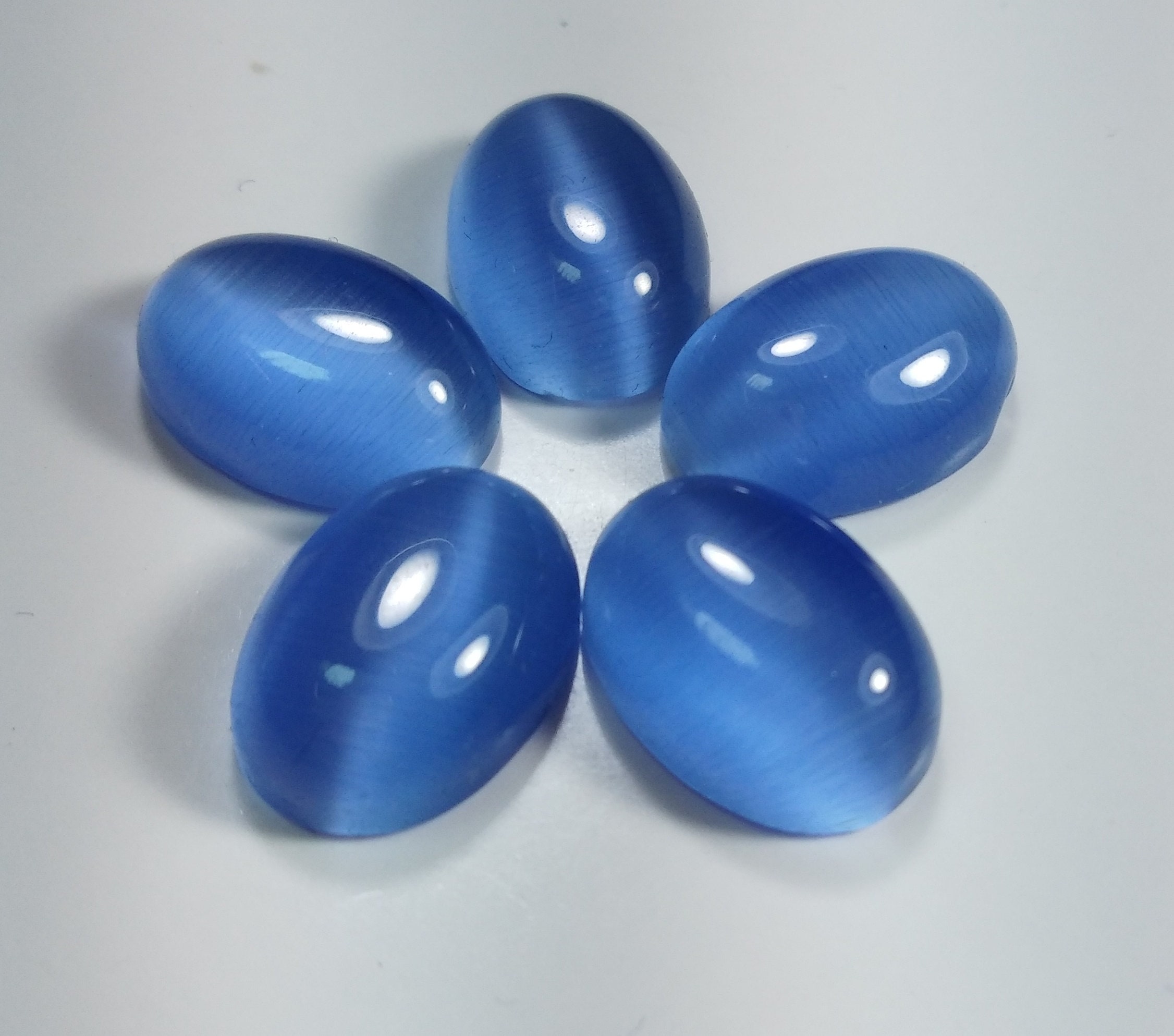 Natural Blue Chrysoberyl Cats Eye Loose Gemstone 14X10 MM Etsy