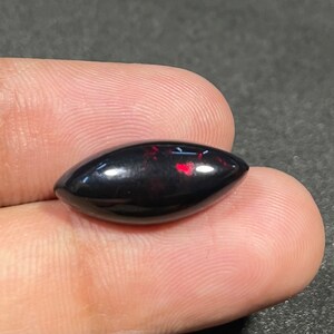 4. Cts Designer Opal, Natural Opal Gemstone, Marquis Shape, Black Opal, Opal Cabochon, Multi Fire Opal, Black Ethiopian Opal Loose Gemstone