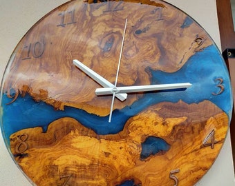 pic Epoxy Clock Ideas wood epoxy clock etsy
